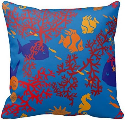 Outdoor Seat Cushion Cover Both Sides Same Pattern Square Cotton Linen 22x22 Inch