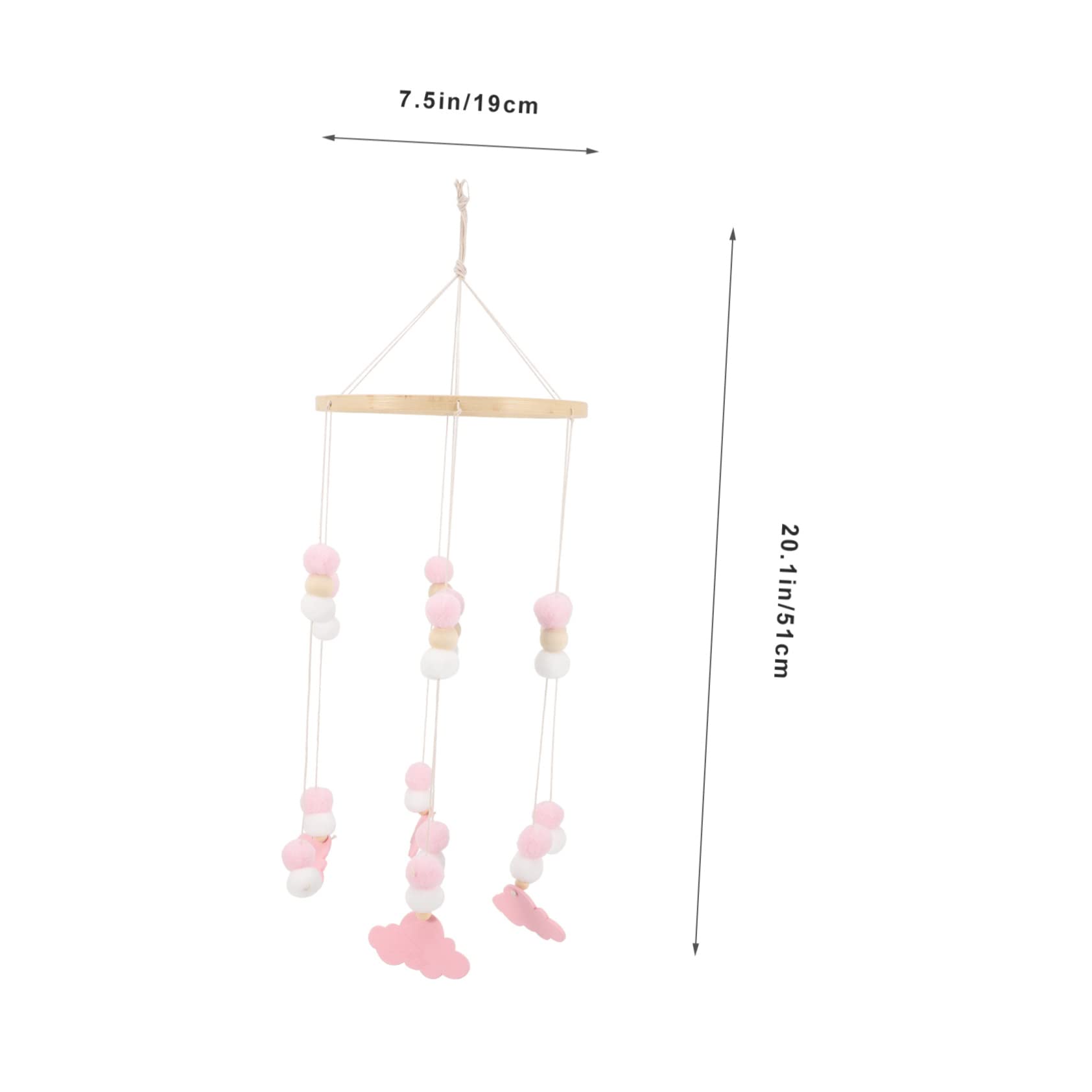 Toyvian 5piezas Móvil De Cuna Colgante De Estrellas y Elefante Para Bebés Decoración De Habitación Infantil Estimula La Coordinación Mano-ojo Materiales Seguros y Duraderos