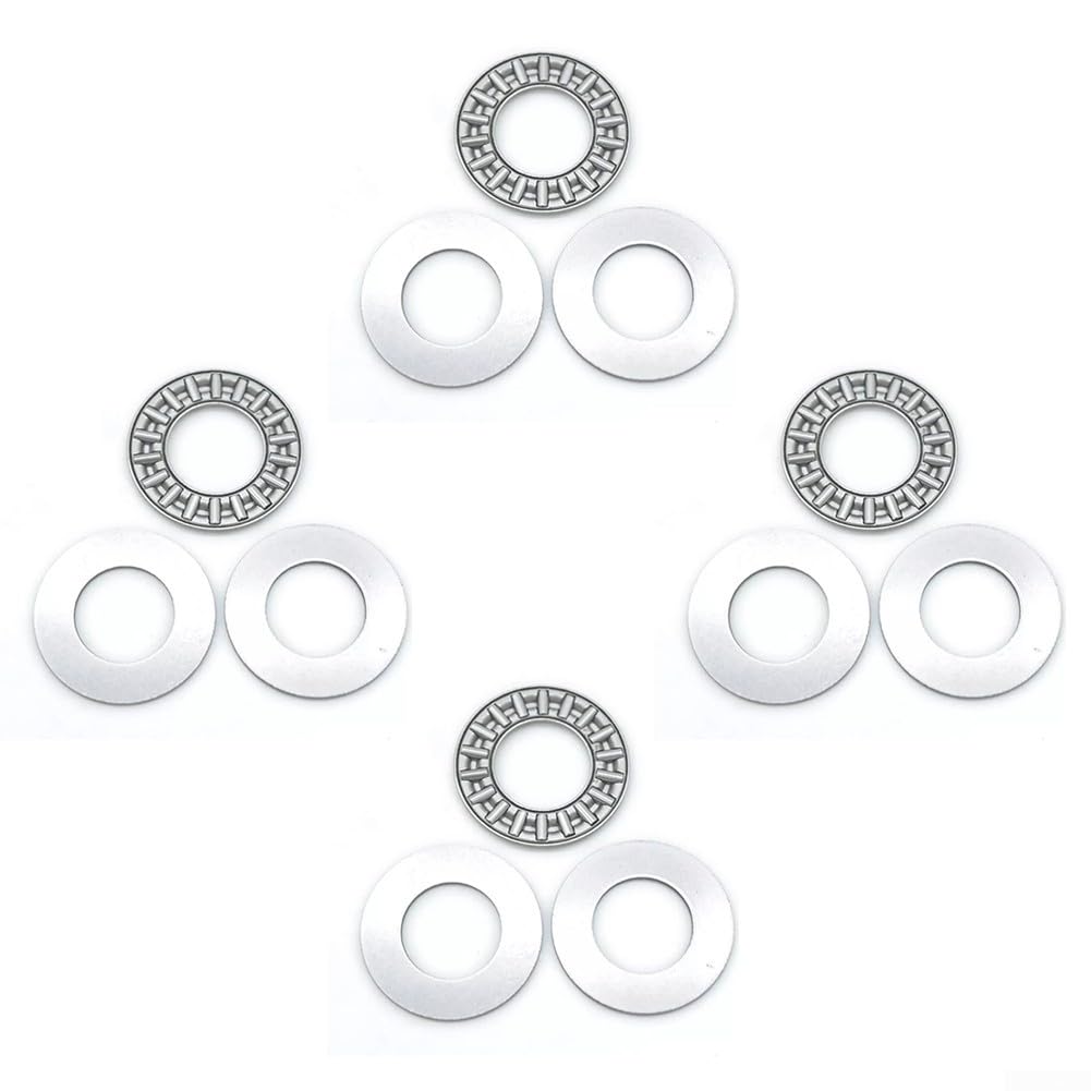 10 Cuscinetti A Rulli Ad Ago Di Spinta AXK2035 20x35x2 Mm Con Rondelle