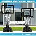 Play Platoon Swimming Pool Basketball Hoop Poolside Above Ground Games for Family - Backboard Adjustable Height 3-4 Feet, Includes PU Leather Basket Ball & Air Pump - Great for Inground Pool Deck