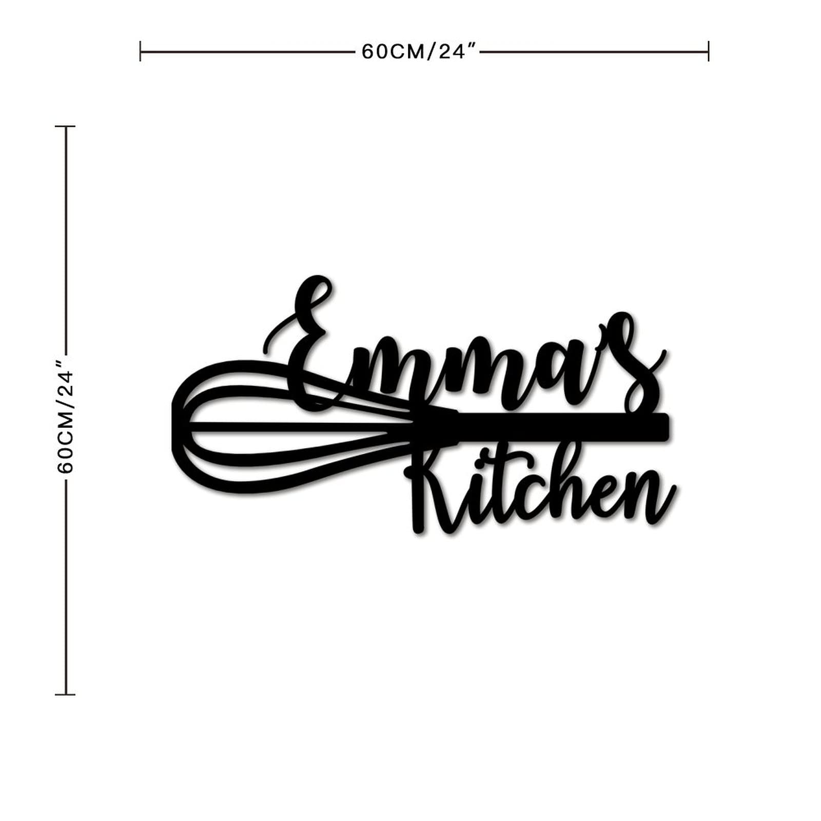 Letrero de metal personalizado para cocina, letrero de nombre de cocina, letrero de nombre de metal, decoración de casa de campo, regalo de inauguración de la casa, regalo de cocina para mamá, regalo