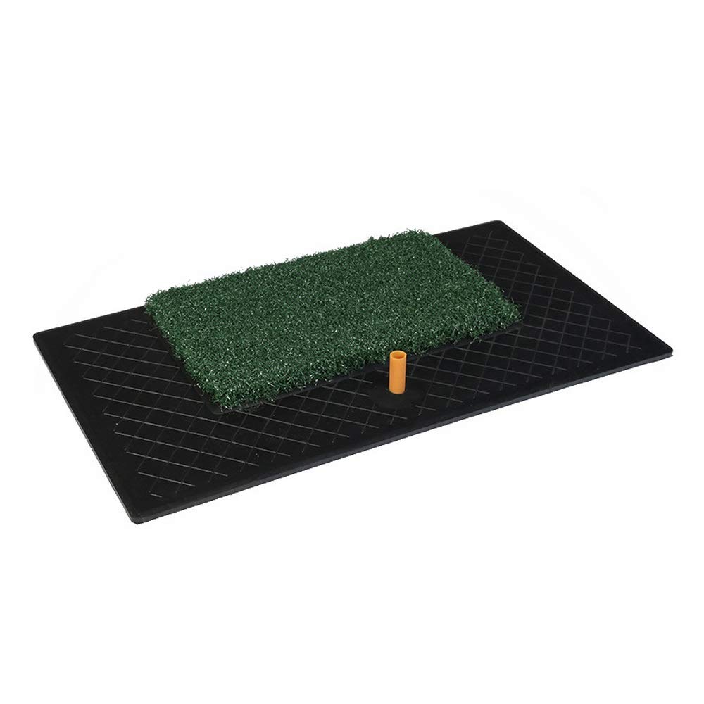 JHHXW Golf Blow Pad, 61 * 34.5cm Mini Swing Pad, Indoor Golf Practice Mat, Portable Golf Swing Cutting Mat (Color : Long grass)