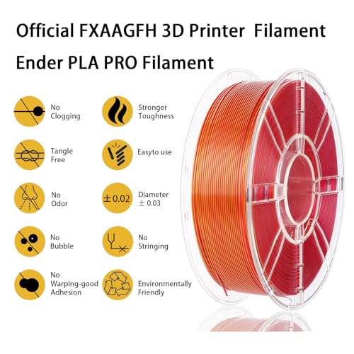 Image of 1KG 3D Printer Filament Bundle, 3 D PLA Printing Filament 1.75mm, Dual Color, + /-0.03mm, 1kg /2.2lbs Silk Golden Red