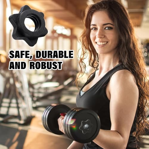 6PCS Dumbbell Clips, Anti-Slip Barbell Clips Barbell Collars, Hex Dumbbell Screw Ends, Barbell Clips Dumbbell Collars Screw Clamps,Hex Nut Barbell Spin-Lock Collars for Weight Lifting Fitness Training - Image 5