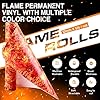 Tintnut Flame Permanent Vinyl Roll - 12" x 5ft, Permanent Adhesive Vinyl Roll, Burning Fire Pattern Self Sticker Water Proof Vinyl #1