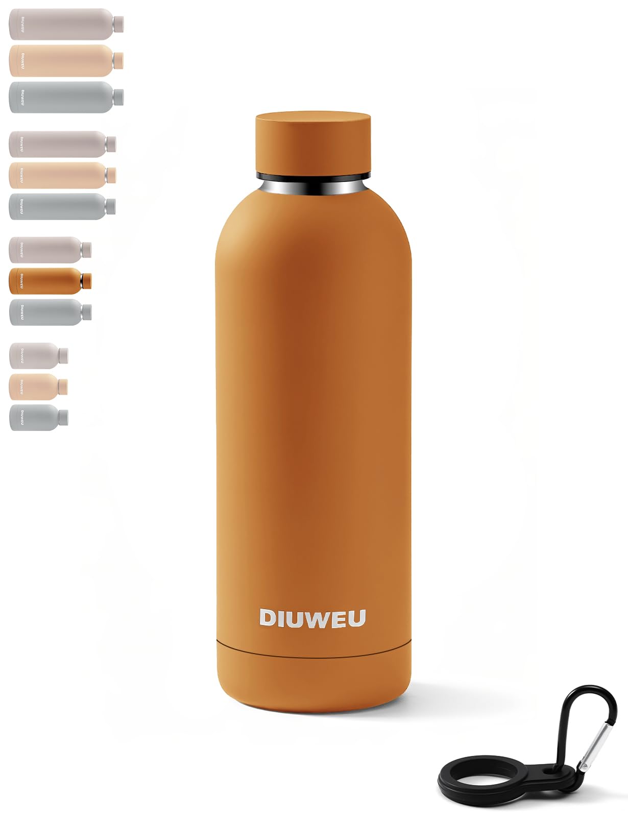 Stainless Steel Water Bottle Double Wall, Insulated Metal Water Bottle with Clip, 350ml/500ml/750ml/1L, BPA Free, 24hrs Cold & 12hrs Hot, Suitable for Sports, Camping, Hiking, Cycling, Gym, Travel โ image 1