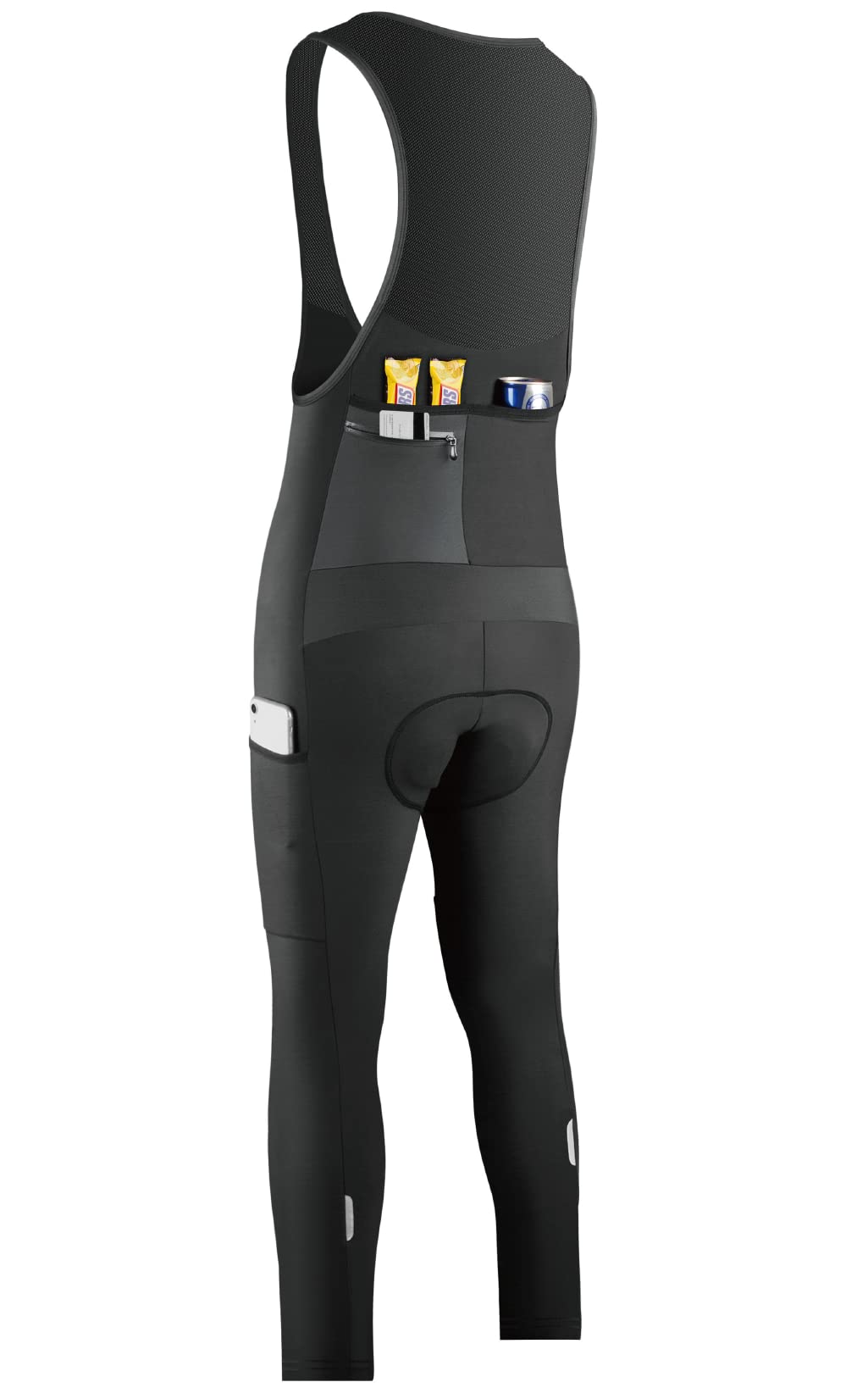 CEROTIPOLARThermal Fleece Cycling Shorts, Bibs Trousers, Cycling Bibs Trousers for Autumn and Cold Winter