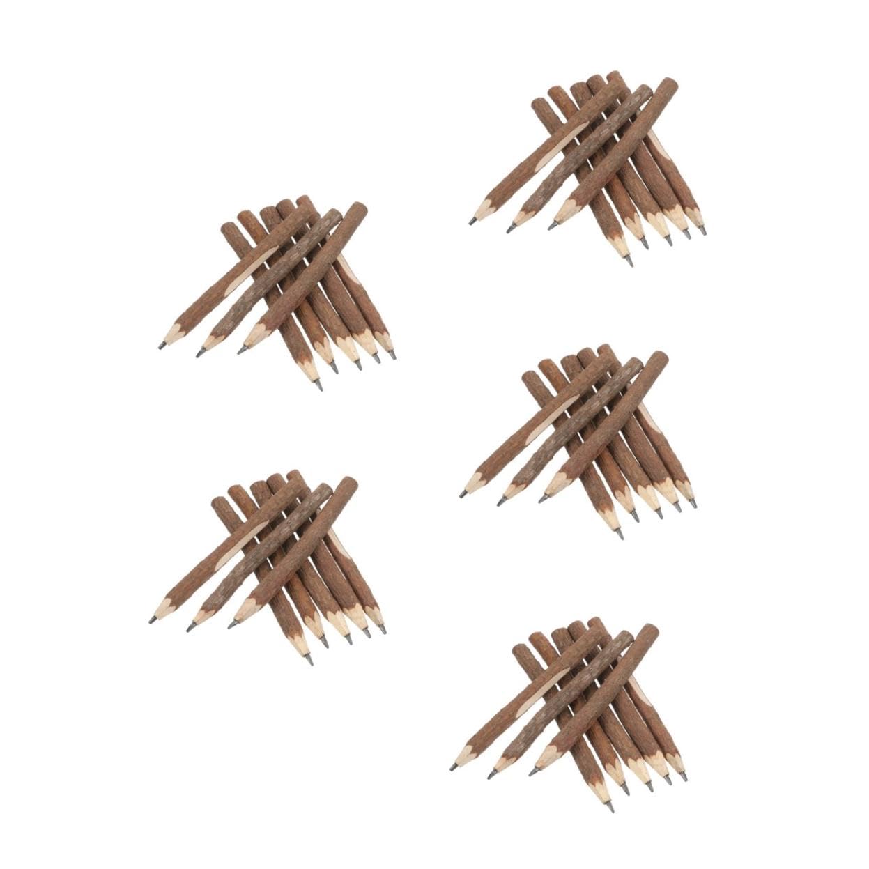 75 Piezas Lápices de Madera Natural con Corteza Lápices Ecológicos de Rama para Escribir y Dibujar Suministros Escolares para Niñas Material Escolar Creativo para Clase y Fiesta