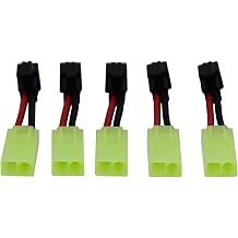 Blomiky 5 Pack Male SM-2P Plug to Female Mini Tamiya Plug Converter Cables Suitable for Some RC Tank Boat and Some RC Trucks / UDI008 Adapter 5