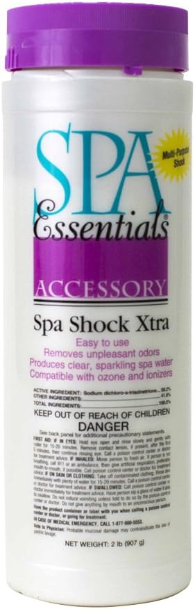 Spa Essentials 32156000 Xtra Dichlor Chlorine Shock for Spas and Hot Tubs, 2-Pound