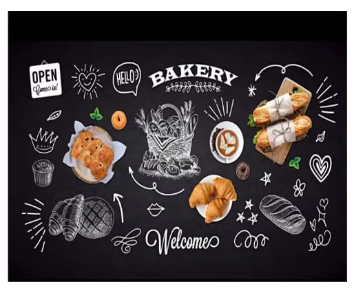 Papier peint noir gâteau personnalisé 300x210 cm mural