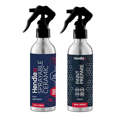 Hendlex Nano Spray de cerámica de 200 ml con paño de microfibra - Tratamiento de cerámica para coche, borra arañazos para coche, de cerámica Cover