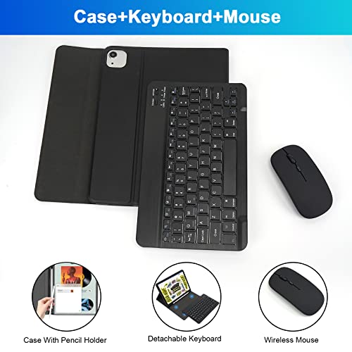Image of SOPPY Keyboard Case with Mouse for iPad Air 11-inch (M3 2025 / M2 2024) & Air 5th /4th Gen & iPad Pro 11 inch (1st /2nd /3rd /4th Gen), Detachable Bluetooth Keyboard Cover, Rechargeable, Black