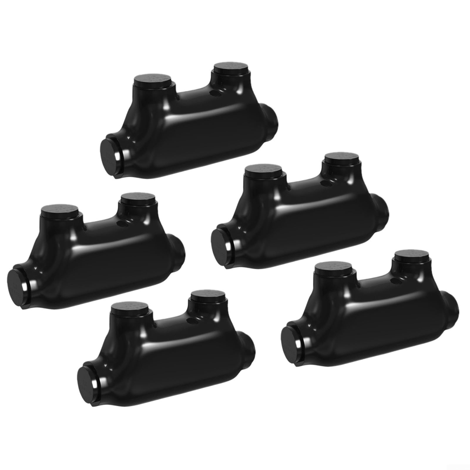4 pezzi morsetti passanti isolati per cavi in alluminio e rame da 6 a 2/0 AWG Connettore multiplo sicuro ad alta resistenza dielettrica per installazioni elettriche in ambienti umidi e