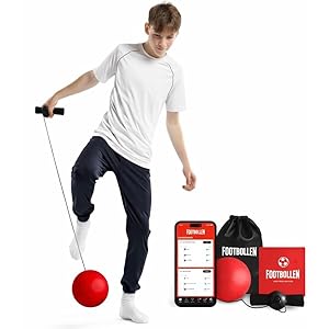 Footbollen Kick Ball – Interactive Soccer Training for Kids, Teens & Adults | Improve Foot-Eye Coordination, Agility & Ball Control