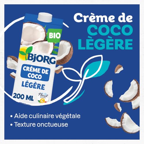 Aide Culinaire Bio Crème Coco Légère Bjorg – Brique De 200ml, Allégée En Matières Grasses - vue 4