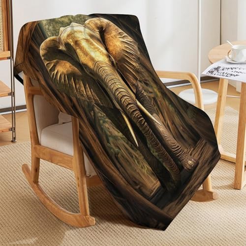Jeté de canapé éléphant doux pour soirées d'hiver cocooning
