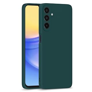 Pikkme Samsung Galaxy A15 5G Back Cover Camera Protection Shockproof Soft Matte Silicone Back Case for Samsung Galaxy A15 5G (Green)