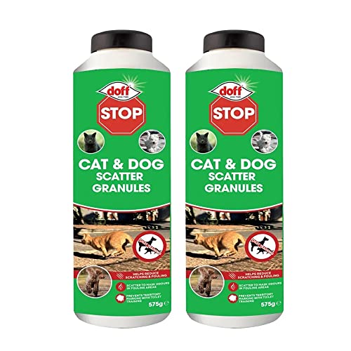 2 x Doff 700g Super Cat & Dog Repellent - Shaker Bottle safe around the garden