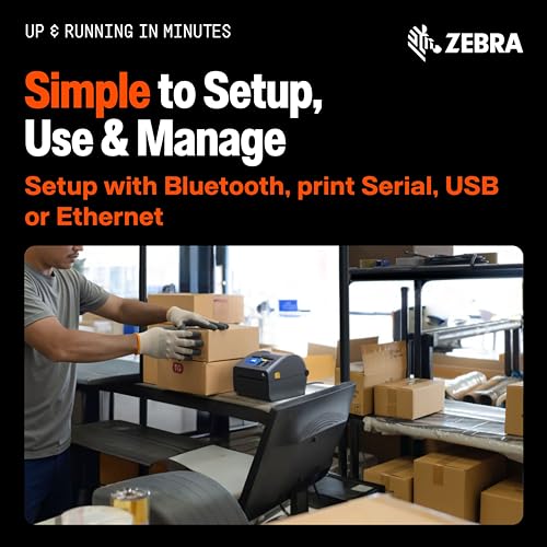 Image of Zebra ZD621 Thermal Shipping Label Printer | Color Touch LCD | 4x6 | No Ink