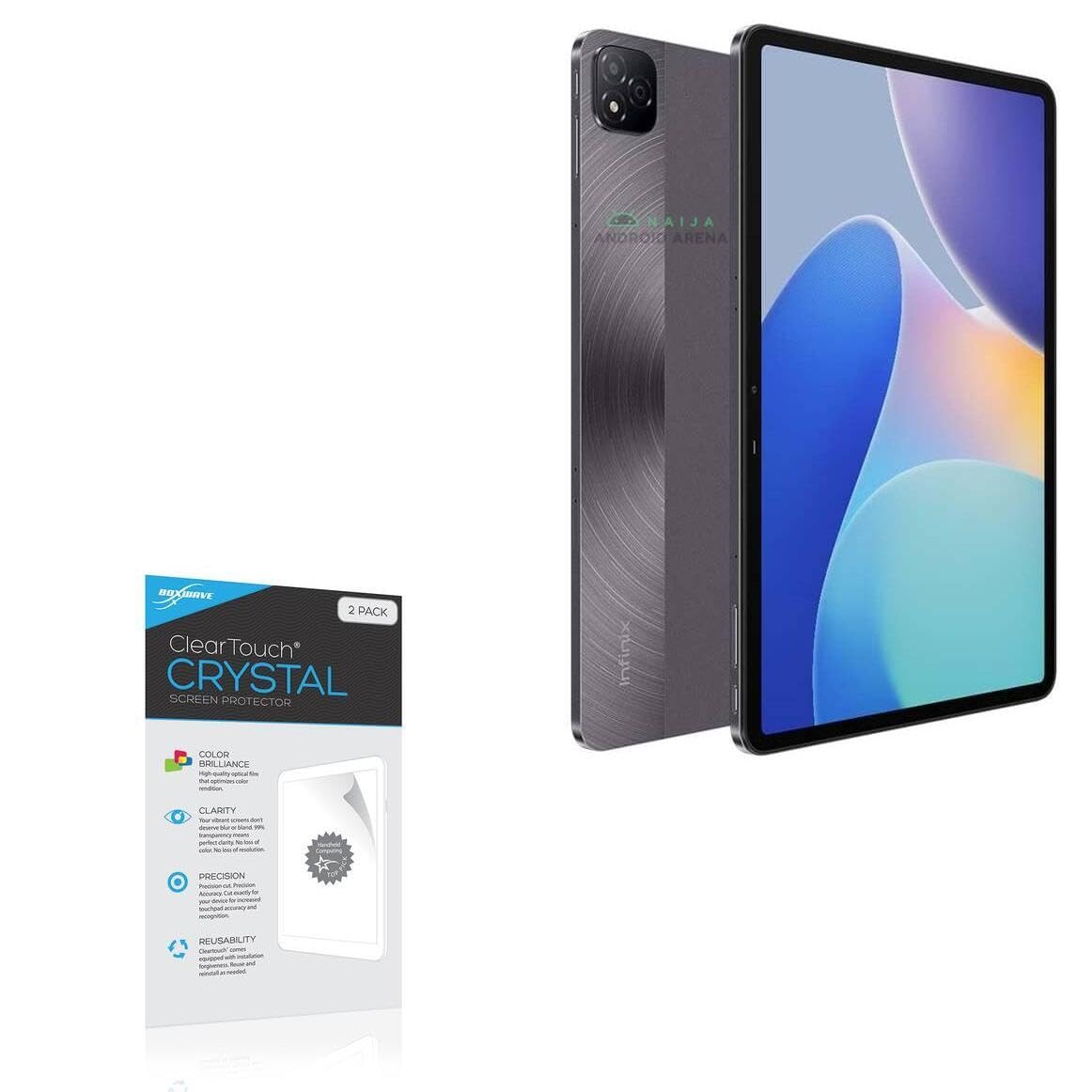 BoxWave Screen Protector Compatible with Infinix Xpad - ClearTouch Crystal (2-Pack), HD Film Skin - Shields from Scratches