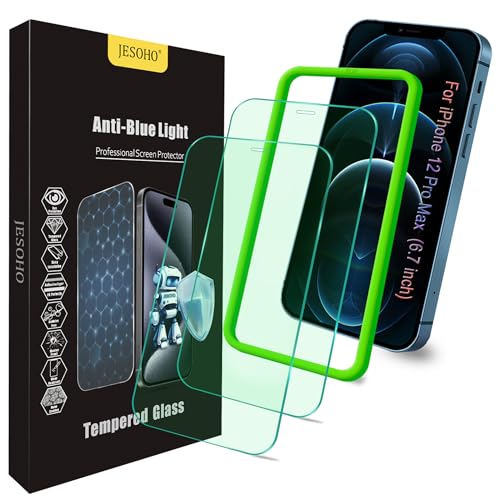Verre trempé iPhone 12 Pro Max anti-lumière bleue JESOHO : protection écran premium 9H