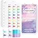 20 Sheets Painters Color Diary for 480 Colors Loose Leaf Color Swatch Notebook 3.5 X 7 Inch Watercolor Swatch Paper Color Chart Template Pre Punched Top Spiral-Bound for Markers & Colored Pencil