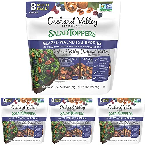 Orchard Valley Harvest Glazed Walnuts And Berries Salad Toppers, 0.85 Ounce Bags (Pack Of 32), Non-Gmo, No Artificial Ingredients #TOP13