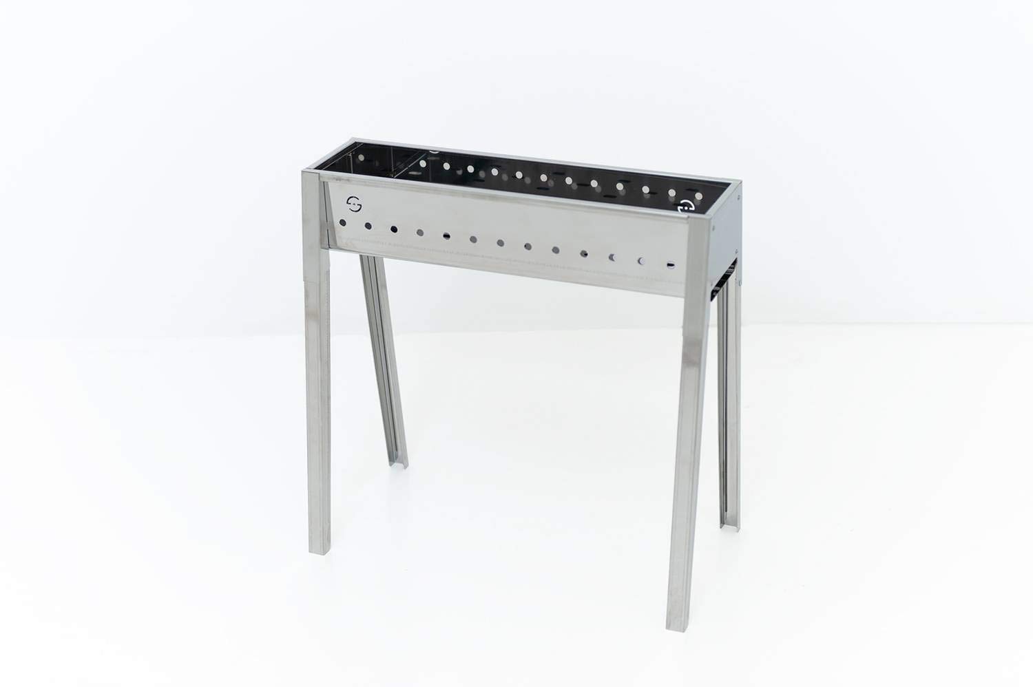 Lisa s.r.l. Canalina Cuocispiedini ed Arrosticini a Carbone - Acciaio Inox - Milano 50 cm