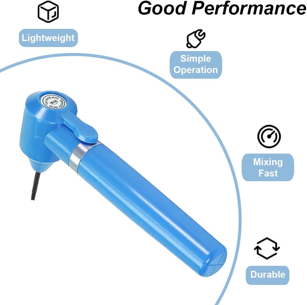 Tattoo Ink Mixer Machine with 100Pcs Ink Mixing Sticks - Gakonp Pigment Mixer Agitator Blue Electric Pigment Machine for Tattoo Supplies Makeup Eyebrow