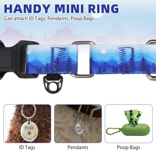Image of Martingale Collar for Dogs for Small Medium Large Dogs, Soft Padded Nylon No Pull Dog Collar with Buckle, Adjustable No Slip Heavy Duty Durable Puppy Training Collar for Boys Girls, Blue S