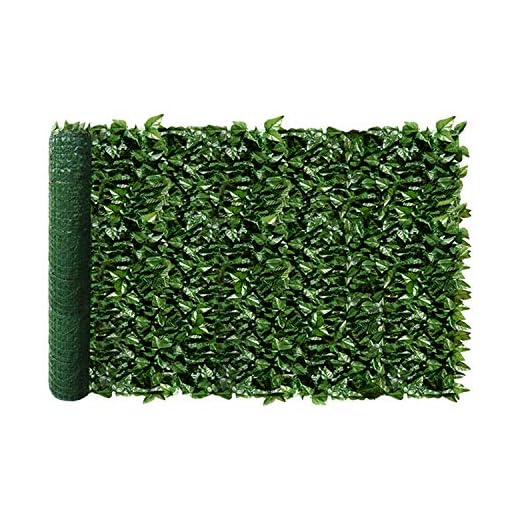 Windscreen4less Artificial Hedge Faux Ivy Fence Privacy Screen Fake Leaf Balcony Fencing and Vine Greenly UV Procted Wall Decore Outdoor Garden Decorartion, 58"x117"