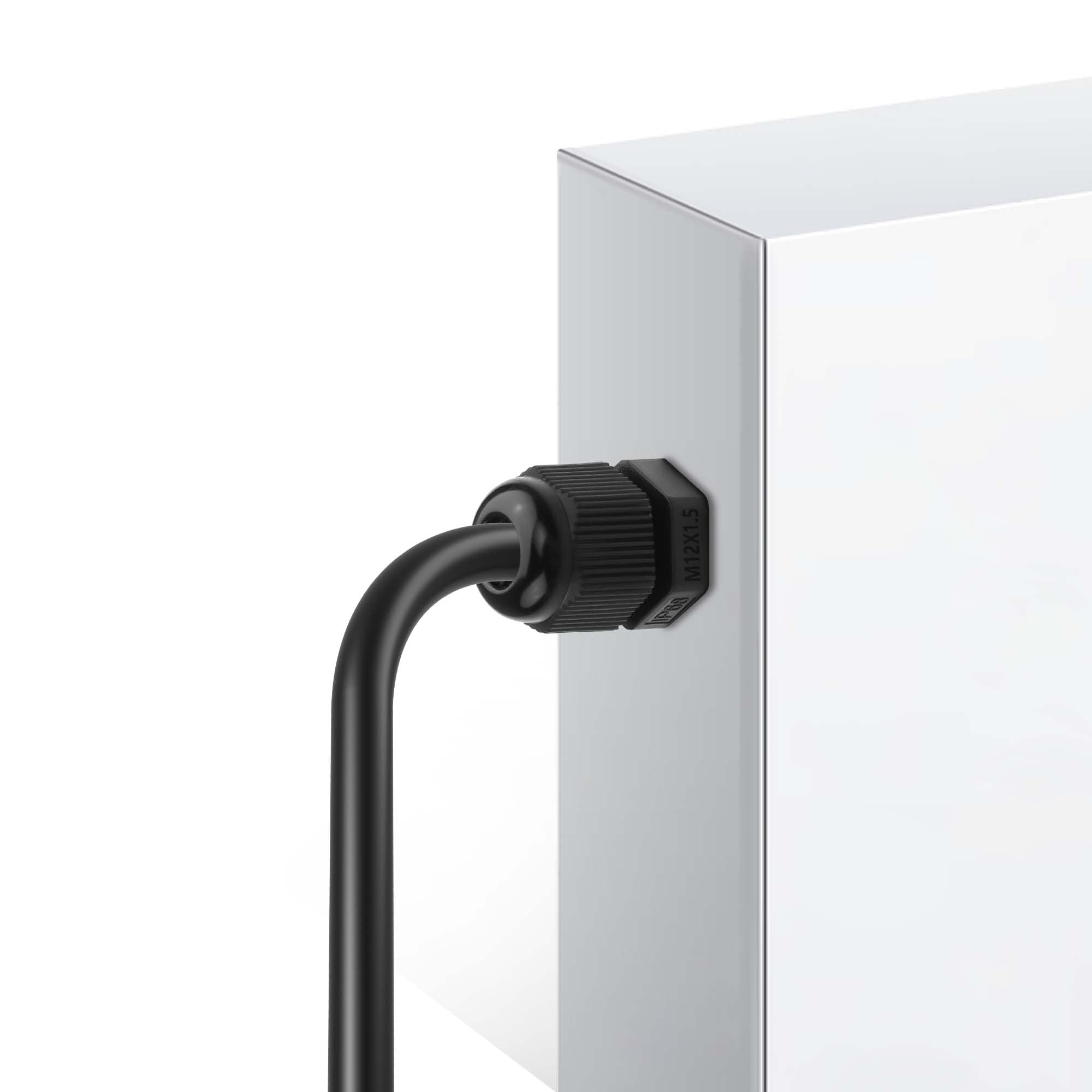 GINTOOYUN 10 unidades M12 x 1,5 glándula de cable impermeable de nailon articulado 3 mm 6,5 mm