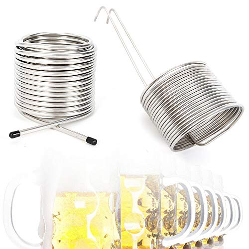 Gdrasuya10 Wort Chiller, Home Beer Brewing Equipment Cooling Coil Pipe Beer Malt Heavy-Duty Garden Hose Fitting, Homebrewing