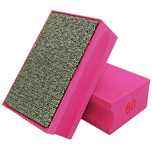 ❤ Crazy Deals FINGLEE DT Diamond Polishing Hand Pad, 90x55mm Foam Backed Pads for Polishing Glass Stone Ceramic Tile (Grit60)