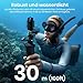Hiwoor Action Cam, Mini-Actionkamera, Bodycam 120°-Weitwinkel, wasserdicht bis 30 m, freihändige POV, 150 Min. Akkulaufzeit, Sportkamera, Radfahren, Motorradfahren, Reisen und Vlogging, 64GB TF-Karte