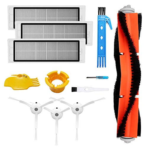 Theresa Hay Accessories for XIAOMI MI mijia Roborock S5 S50 S51 S55 E35 E25 E20 Roborock Robot Vacuum Side Brush 3pcs HEPA Filter 3pcs Main Brush 1pcs Cleaning Tool 1pcs Cleaner Parts
