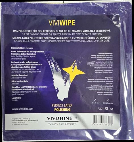 Vivishine Wipe Polishing Cloth - for Latex Clothing