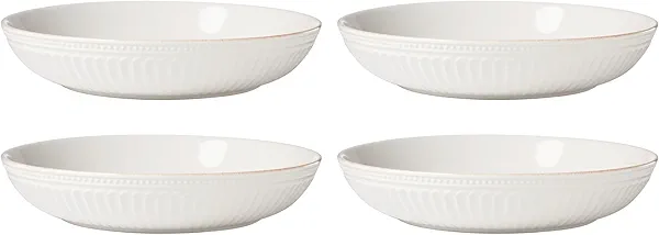 Lenox 897192 French Perle Scallop Dinner Bowls, Set of 4