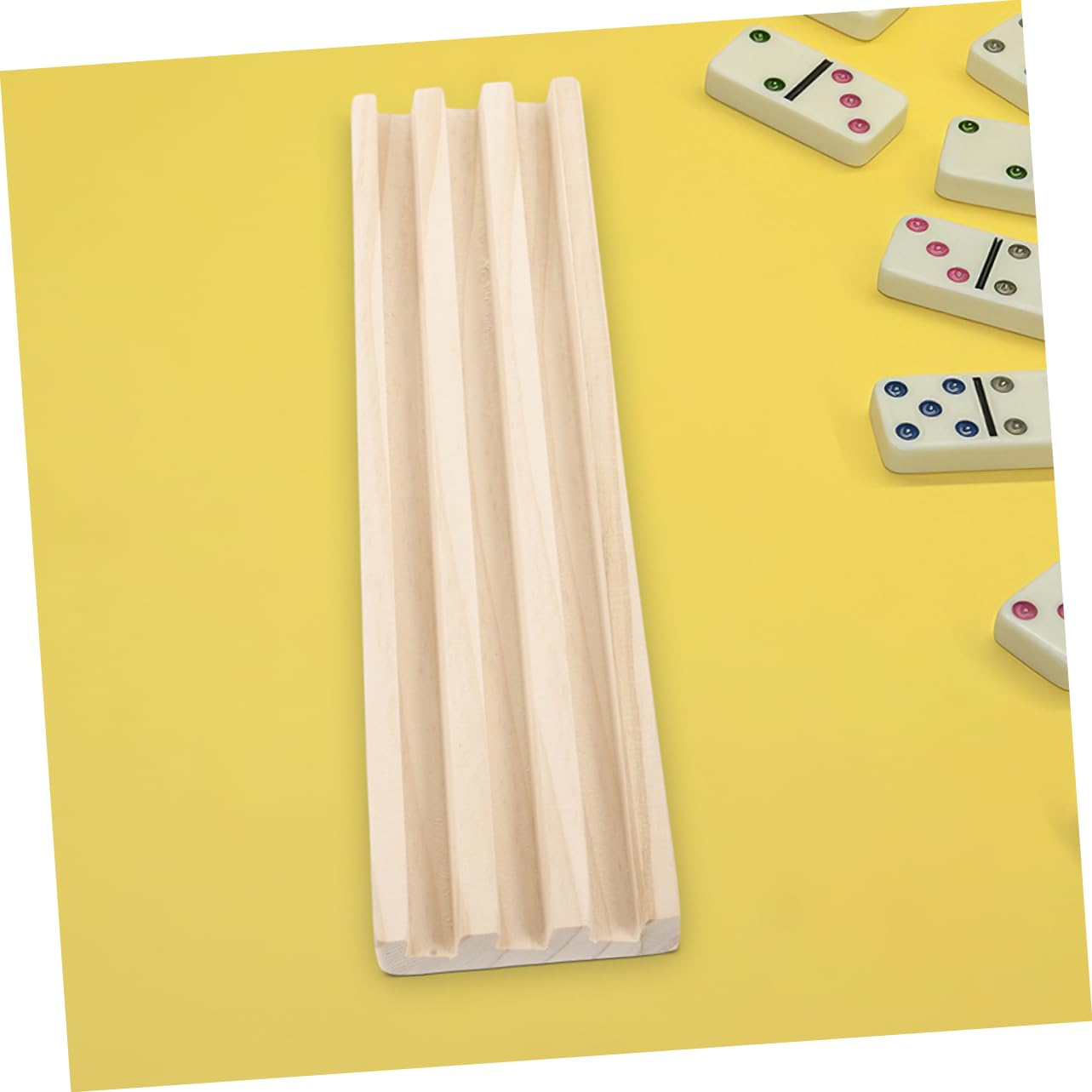 Estantes de Dominó de Madera 3 Piezas Beige para Juegos