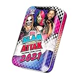 3 Dosen zum Sammeln Topps WWE Slam Attax 2021 - Collector Tin Blue/Pink