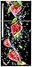 Sticker autocollant frigo Fraises 70x170cm SAEFR1039 (Fond Noir )