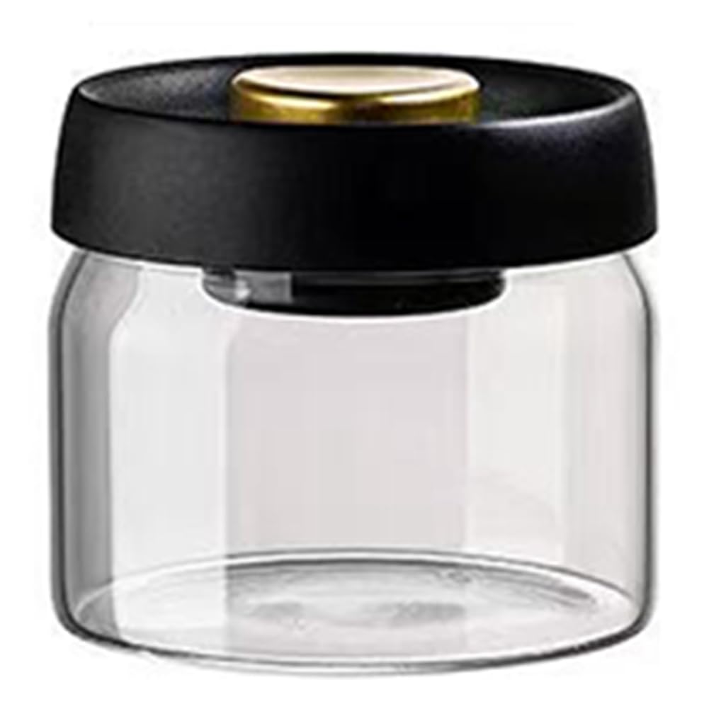 CTRLZS Moisture-Proof Stainless Steel Tea and Coffee Bean Jar, Vacuum Sealed for Freshness