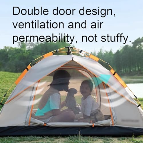 Carpa de camping doble puerta gran espacio portátil miniatura 6