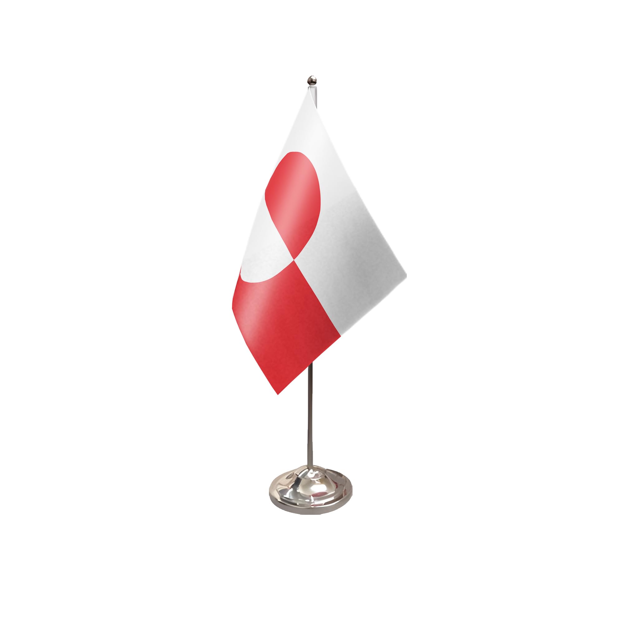 Flagtex Greenland Satin table Flag With Chrome Pole & Base — image 1
