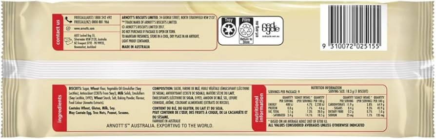 Miniatura 5 de Tim Tam White - Delicious Luscious Cream Centre (Pack de 3 x 5.82 oz EA) Galletas de Chocolate Galletas, Hecho en Australia y Amado...