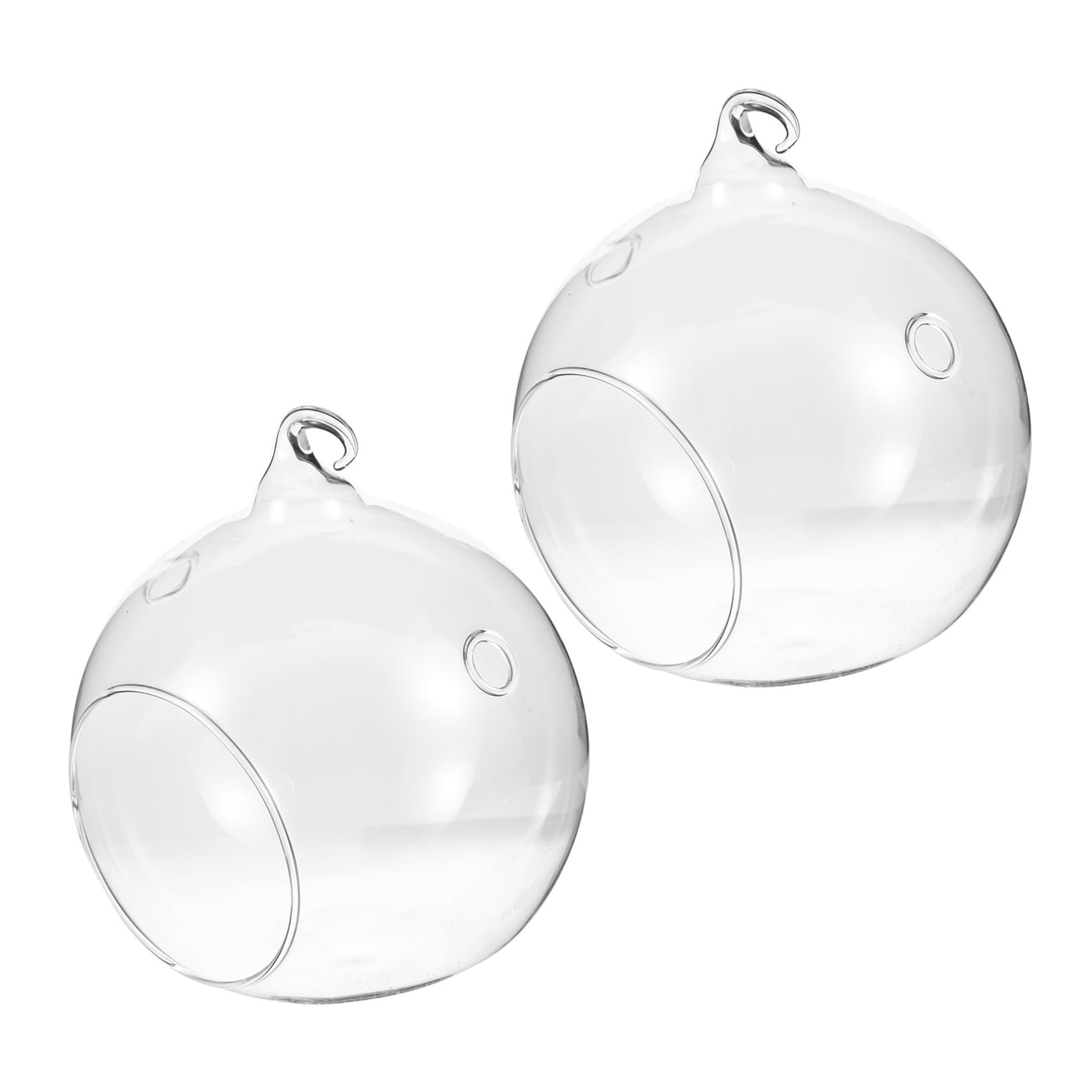 Toddmomy 2pcs Hanging Globe Terrarium Glass Air Plant Glass Terrarium Sturdy Artistic Desktop Planter for Garden and Office Decoration