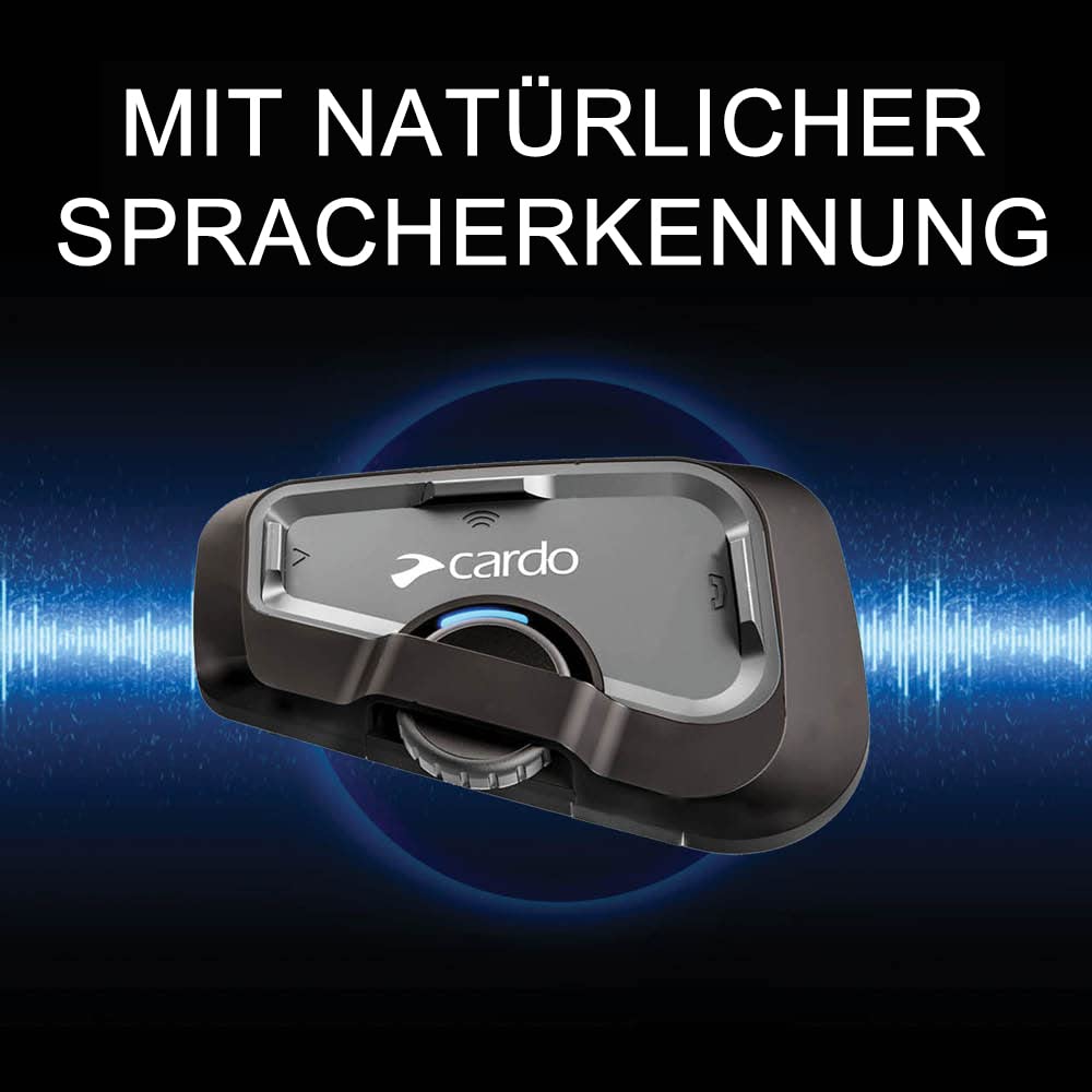 Cardo, Motorrad-Gegensprechanlagen-Kit Bluetooth Freecom 4X Solo, Einzelpackung, Black