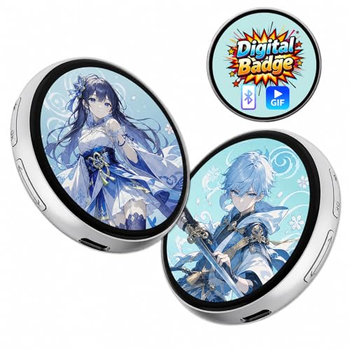 Insignia electrónica inteligente, pin electrónico de anime con pantalla táctil HD, compatible con imágenes, videos, GIF y sonido. Accesorio magnético para fanáticos del anime.