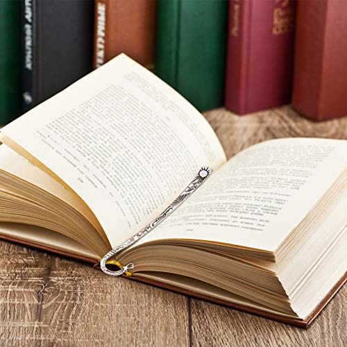 Housweety Metal Bookmarks For Women Men Vintage Bookmark Unique Carved Hook Pendant Charm Book Marker For Book Lovers Unique Gift (12Pcs Mixed Pattern) #TOP3